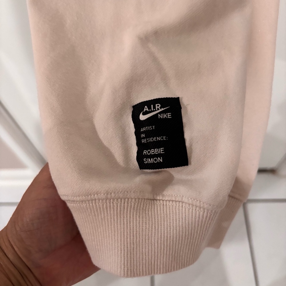 Nike Yoga Luxe A.I.R. Cream Women’s Medium 7/8 High Rise Fleece Joggers - Picture 14 of 15